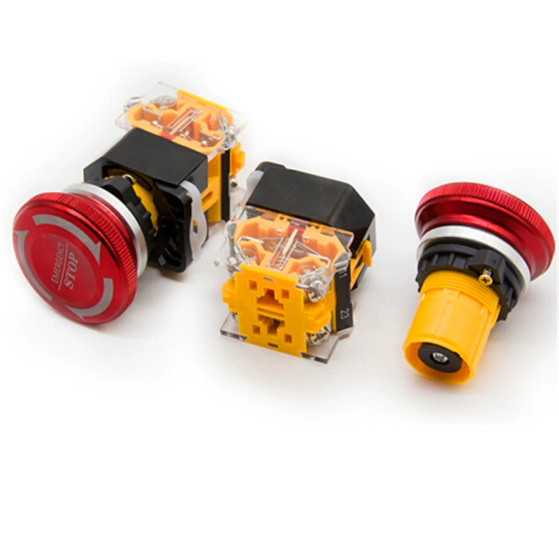 LA38 mushroom header open one -one -closed emergency stop button switch two open two emergency 10A large current button