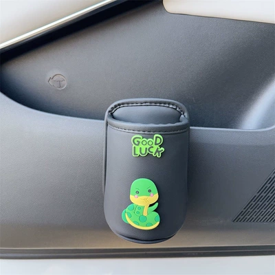 Car Cartoon Zodiac Storage Box for the Car cup holder/beverage holder - si-snake-black-tea-cup-storage-bucket