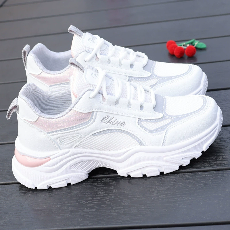 Summer breathable sports shoes, casual footwear, white shoes