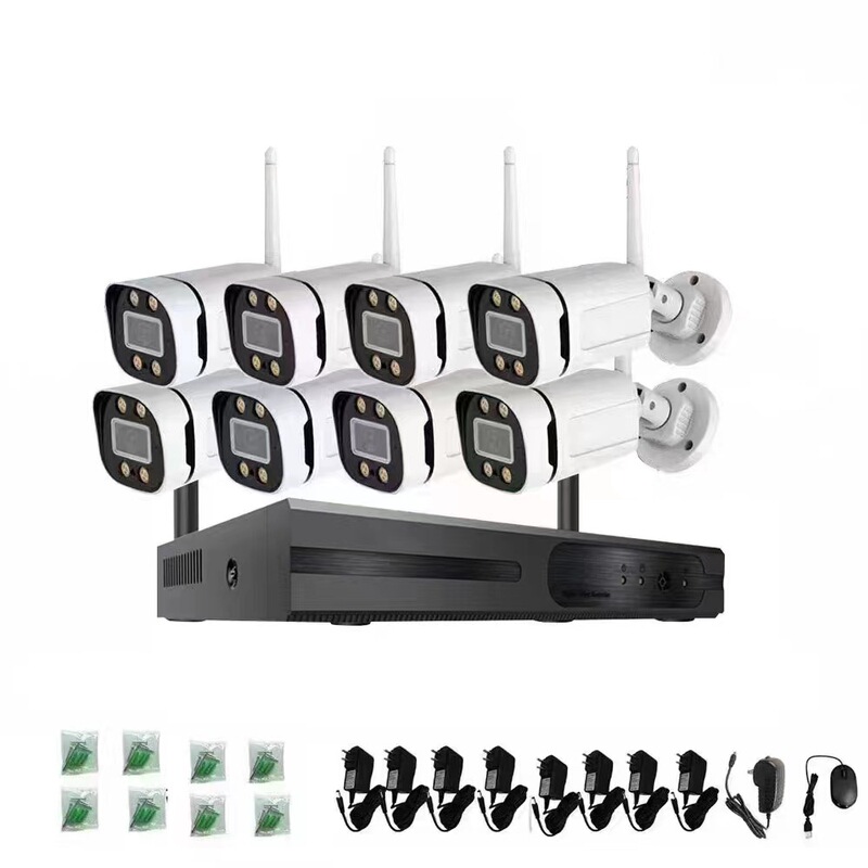 8-way 2 million wireless monitoring equipment suit mobile phone remote viewing high-definition network monitoring camera suit