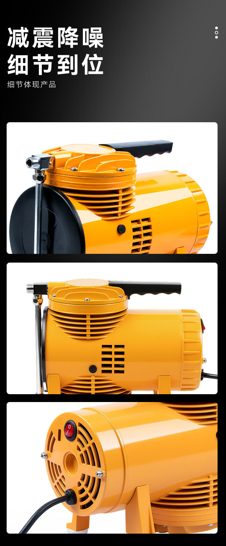 Manufacturer Sells Oil-Free Small Air Compressor As-08 Portable Tool for Dental, Tattoo, Spray Painting, and Woodworking