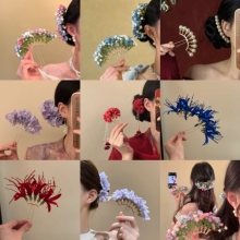 满天星头饰刘亦菲同款满天星发簪新中式旗袍发钗簪子汉服新娘簪花