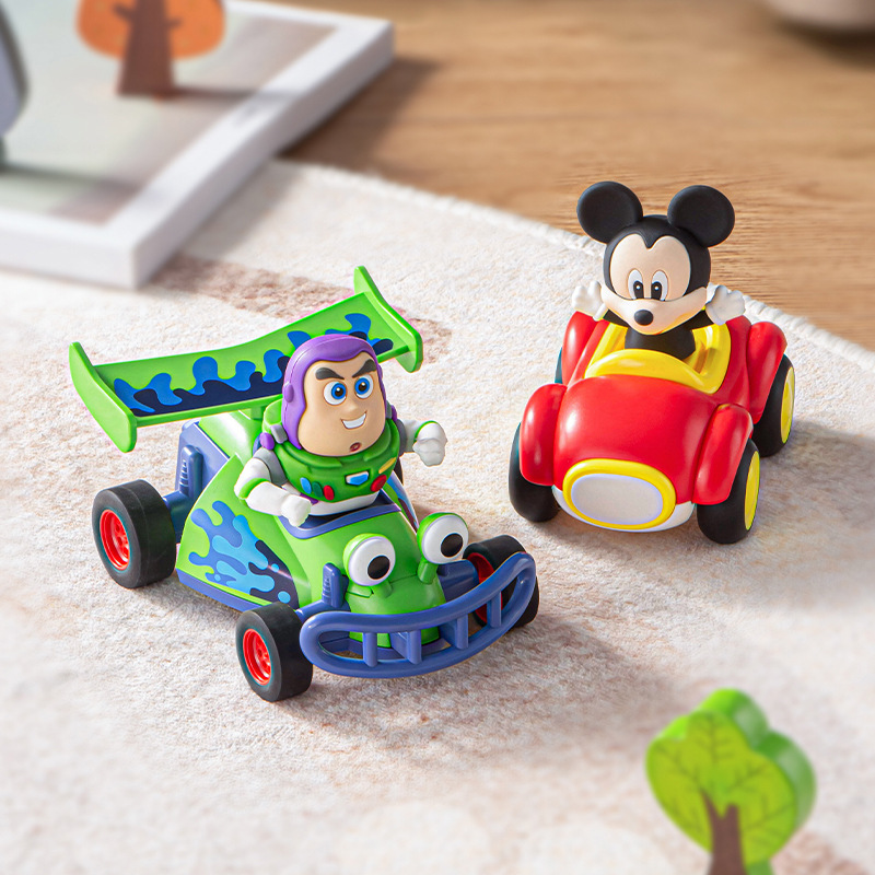 Disney Mickey Mouse Car Construction Vehicle Racing Assembly Building Blocks Educational Toys Christmas Gift