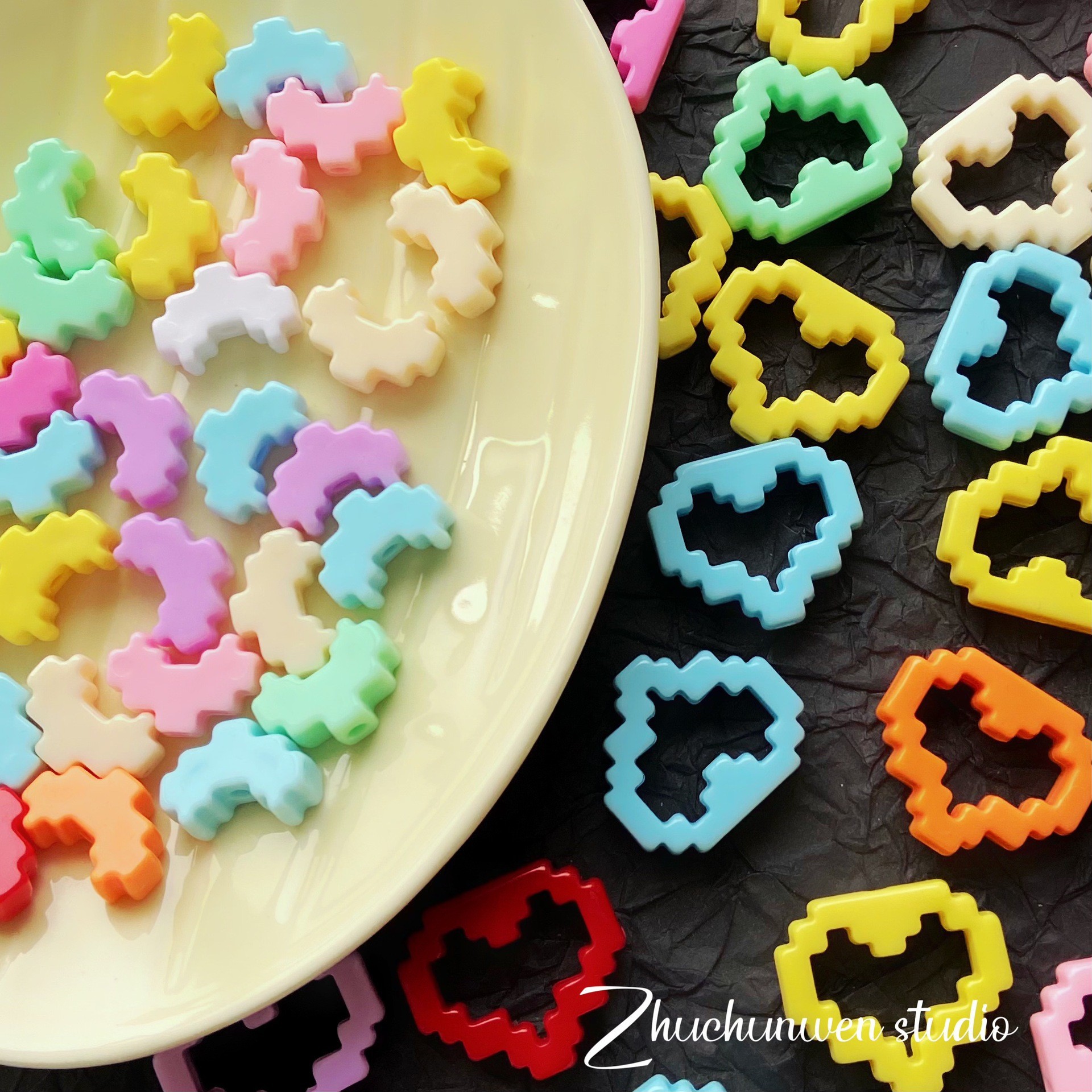 Coloridos cuentas de alta saturación serie de cuerdas de teléfono móvil DIY joyas de cadena en joyas hechas a mano accesorios de cuentas sueltas