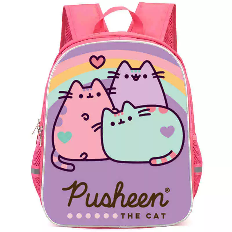 Рюкзак учебный Pusheen Fat Jimao с принтом периферийного типа, через стекло, зарубежная торговля, школьный рюкзак