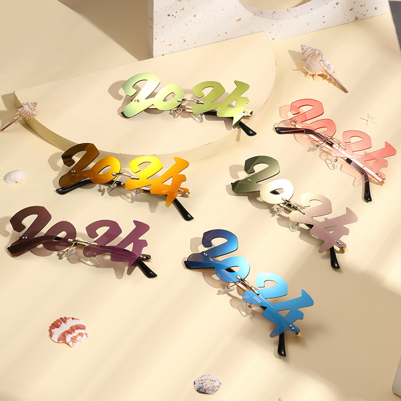 Cross-border new digital 2024 New Year genuine film sunglasses Personal dance party decoration party glasses BL90004