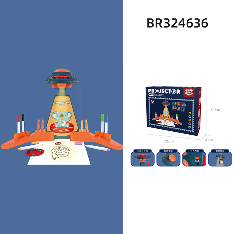 Cross-Border Children's Projector Drawing Board Writing Board Can Draw Projection Smart Learning Drawing Table Toys Only for Export