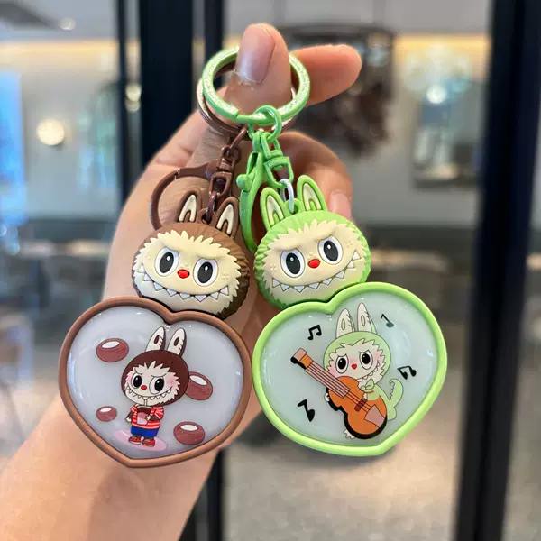 Cross-border Bubble Matrabu Love Night Light Keychain Cartoon Cute Doll Car Bag Pendant