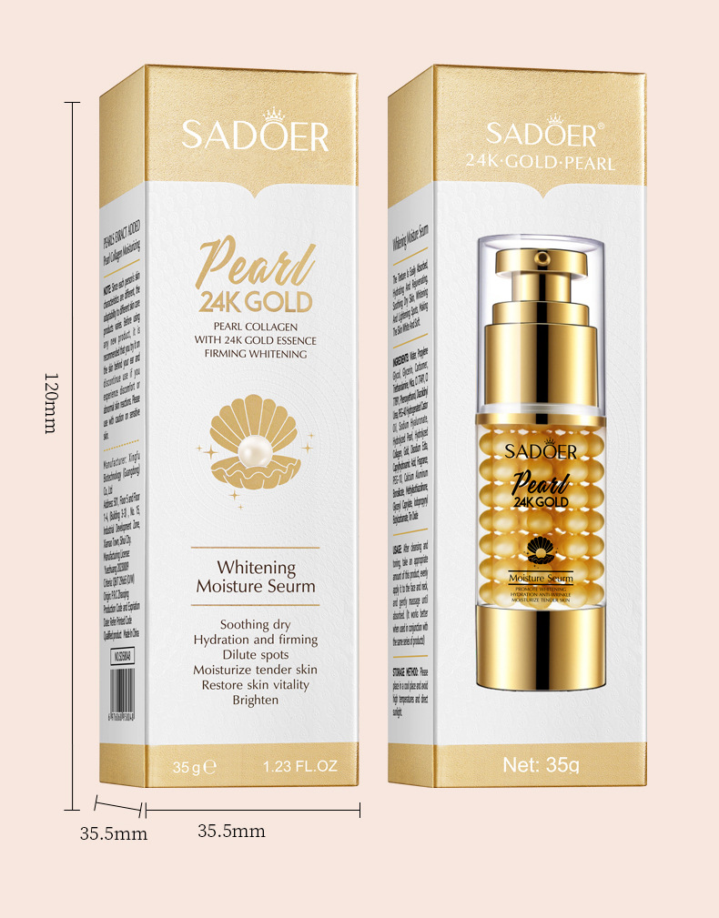 Crème visage éclaircissante et hydratante au collagène perle d'or_voghion.com