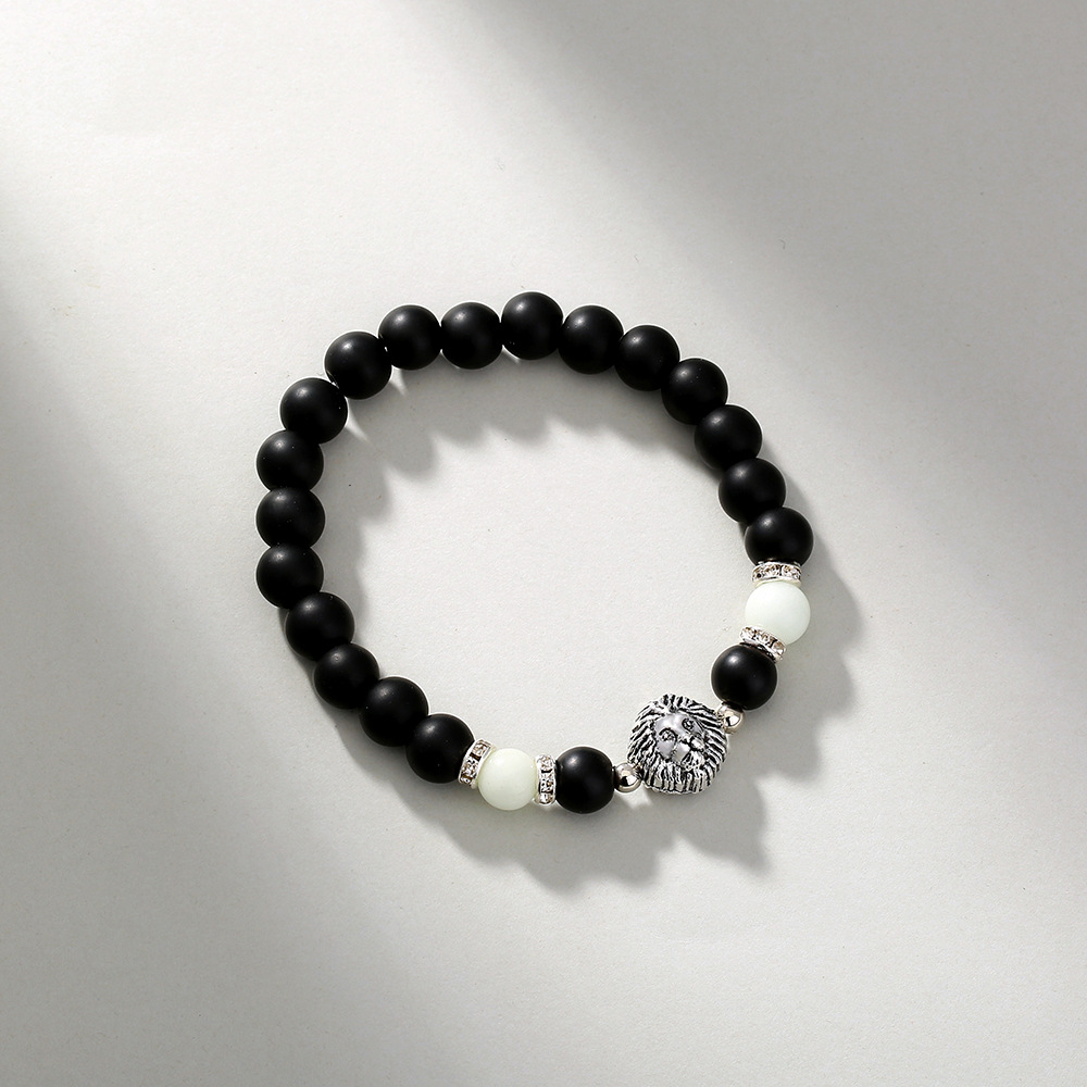 Bracelet de perles lotus phosphorescent brillant dans le noir_voghion.com