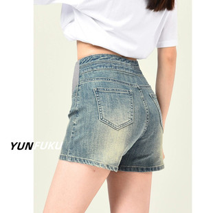 Maternity Shorts for Summer, Thin Denim Shorts for Petite Women, 2025 New Style, Non-Tightening, Base Pants for Summer Wear