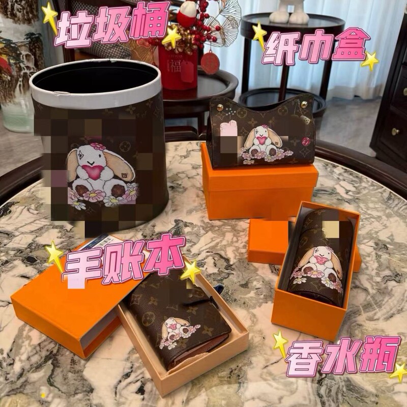Printed leather trash can, tissue box, notebook, perfume box, gift box, various holiday gifts available