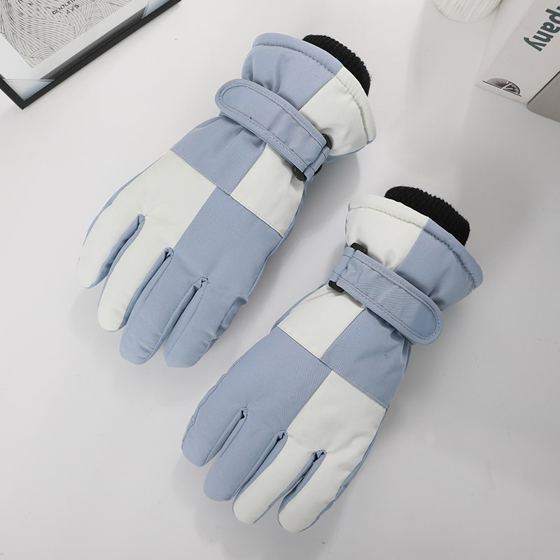 Guantes de esquí de invierno engrosados impermeables hombres y mujeres forrados de lana engrosada antideslizante a prueba de frío ciclismo pantalla táctil guantes calientes