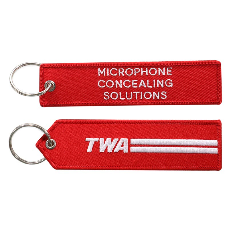 Chang En вышитый брелок с вышивкой Двусторонний вышитый логотип Багажная бирка Вышитая Подарочная Закладка Авиационный брелок