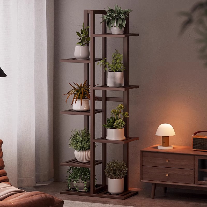 Estante de almacenamiento para plantas, soporte de estantería 2025, estantería de madera de varias capas para sala de estar, para guardar plantas verdes y bonsáis image 1