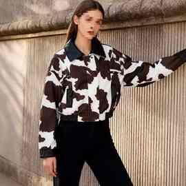 秋季外贸女装拼接百搭速卖通爆款跨境领口夹克外套复古欧美