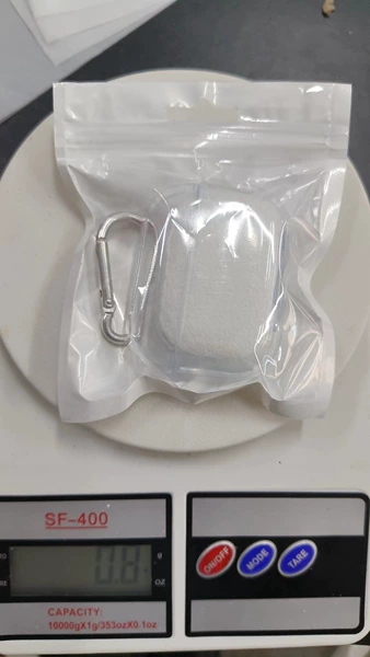Transparent soft shell with buttons (single shell carabiner)