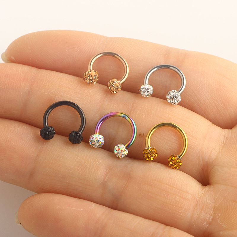 16G labret stud size and finish detail