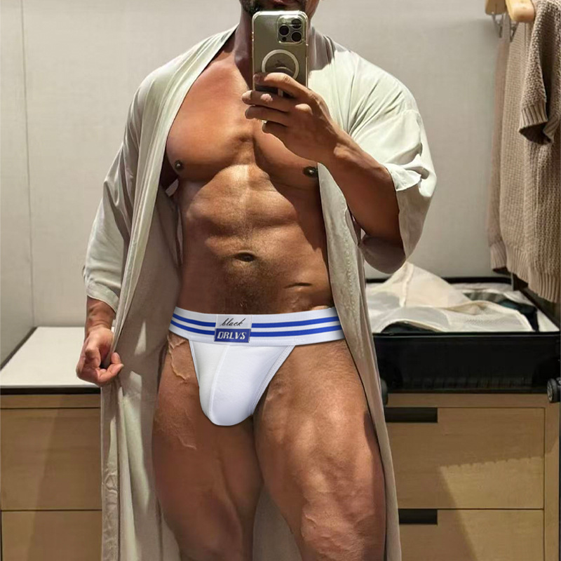 Orlvs New Product Men's Cross Thong Sexy Striped Trendy Belt Fashion Breathable Plaid Or6265