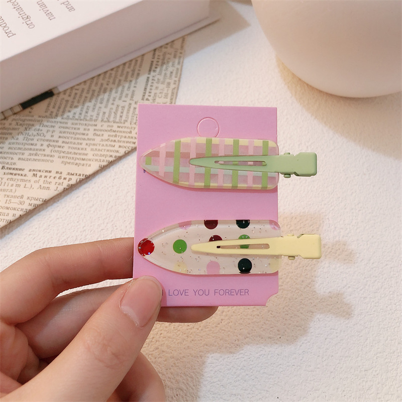 Un par de impresión de arco para niñas pinzas de cabello sin marcas de dibujos animados para mujeres adorables pinzas de cabello para el cabello de bordas rotas image 9