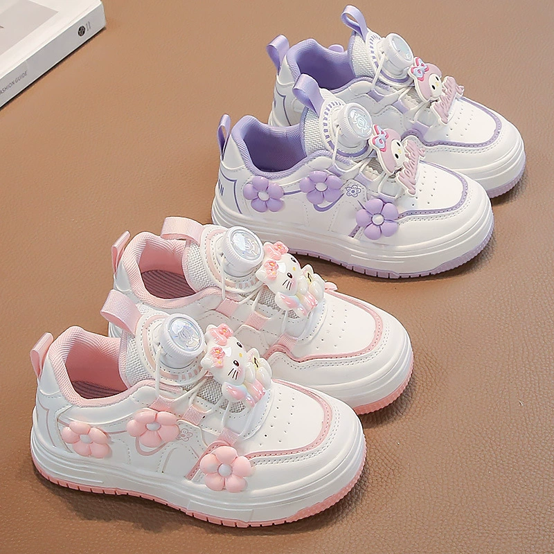 Детские низкие кроссовки Куроми для девочек, нескользящие туфли на кнопках, новинки весны-лета 2025 года, повседневная обувь для детей, модные.
