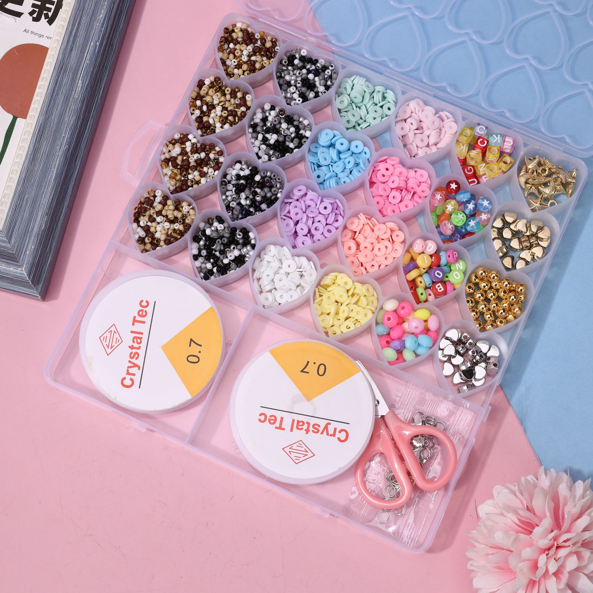 Fabricantes de cuentas de arroz de vidrio DIY en stock nuevas chicas hechas a mano con cuentas de juguetes de puzzle pulseras cuentas al por mayor