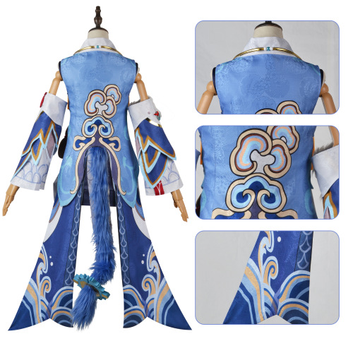 Beishui Trading Collapse Star Dome Railway Bailu Cos Suit Animation Game Women's Suit Plain Cosplay Suit