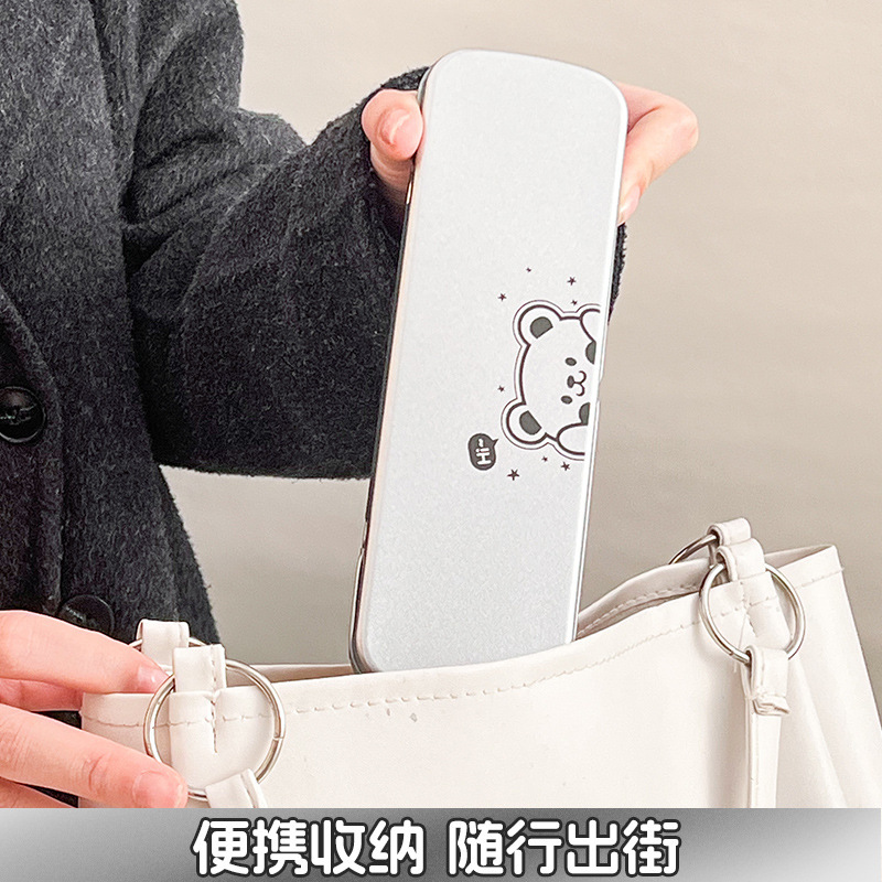 熊家族316携帯食器学生サラリーマン韓国式フォークスプーン箸三点セットアウトドア旅行セットプレゼント|undefined