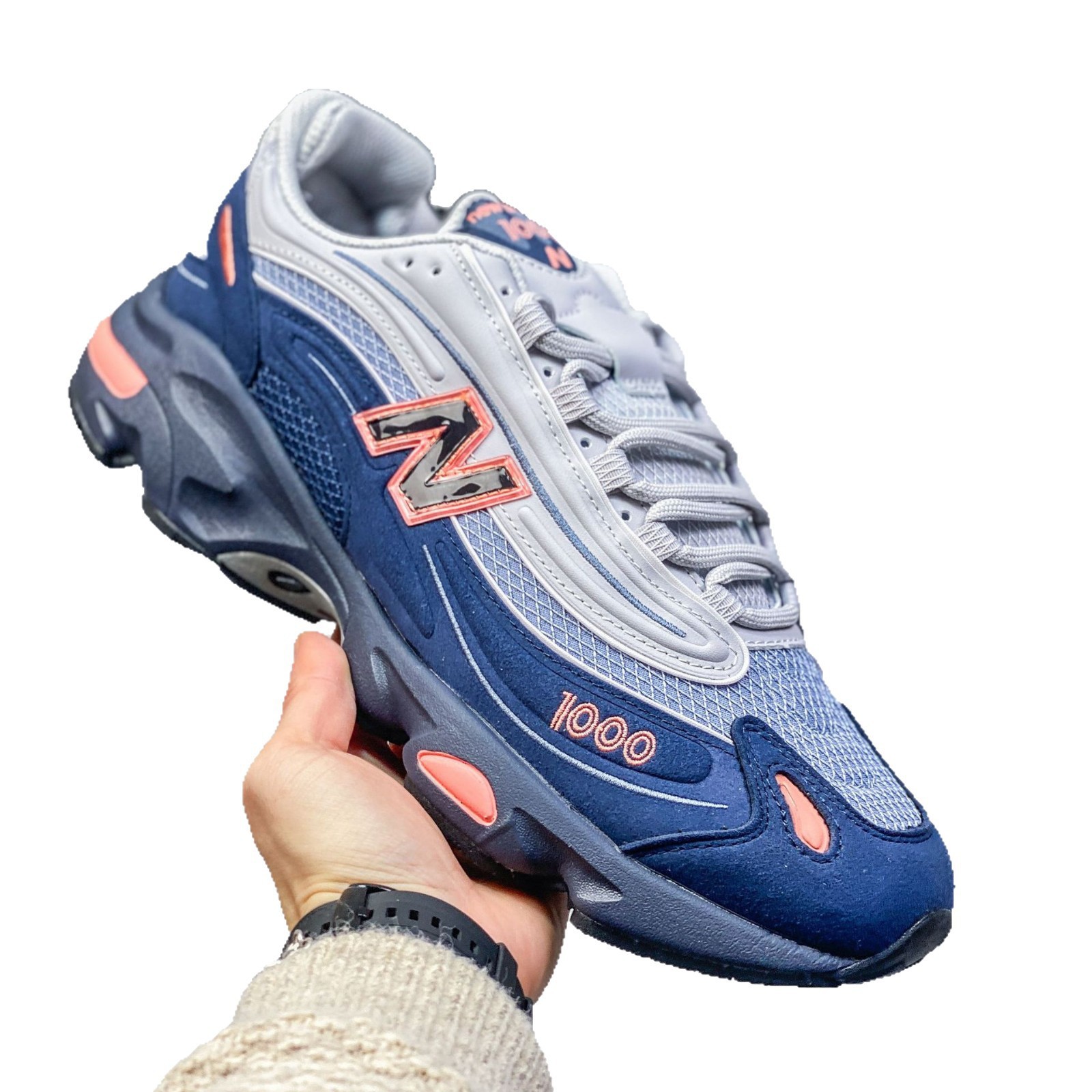 Zapatos de correr retro de alta calidad NB1000 marca conjunta de cuero de malla de suela gruesa zapatos deportivos para hombres y mujeres zapatos de viaje casuales