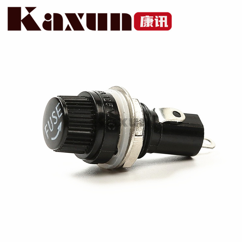 5X20保险丝座 FUSE保险座 熔断器 5*20黑色保险管座 12mm