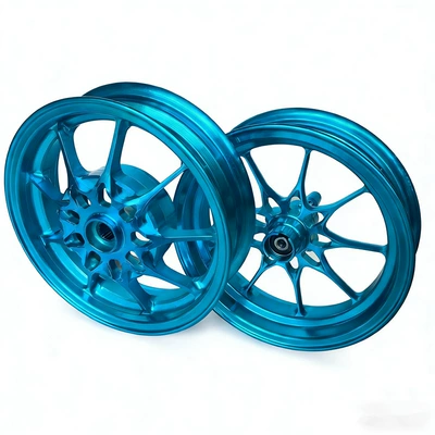 Ghost Fire Jog90 Scooter Aluminum – Hub - 10-inch-25-wide-bauhinia-yamaha-blue-cnc-aluminum-wheel-mh