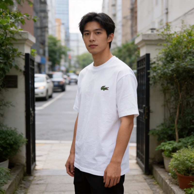 Pure Cotton Embroidered Fish Summer Men's Short-Sleeved T-Shirt, Loose Round Neck, Trendy and Versatile, Available in Multiple Colors Pure Cotton Embroidered Fish Summer Men's Short-Sleeved T-Shirt, Loose Round Neck, Trendy and Versatile, Available in Multiple Colors