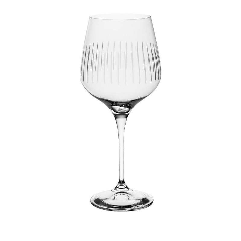 Importación checa tallado a mano tazas de cristal tazas de vino vertical tazas de agua de alta calidad tazas de whisky tazas de pies altos al por mayor