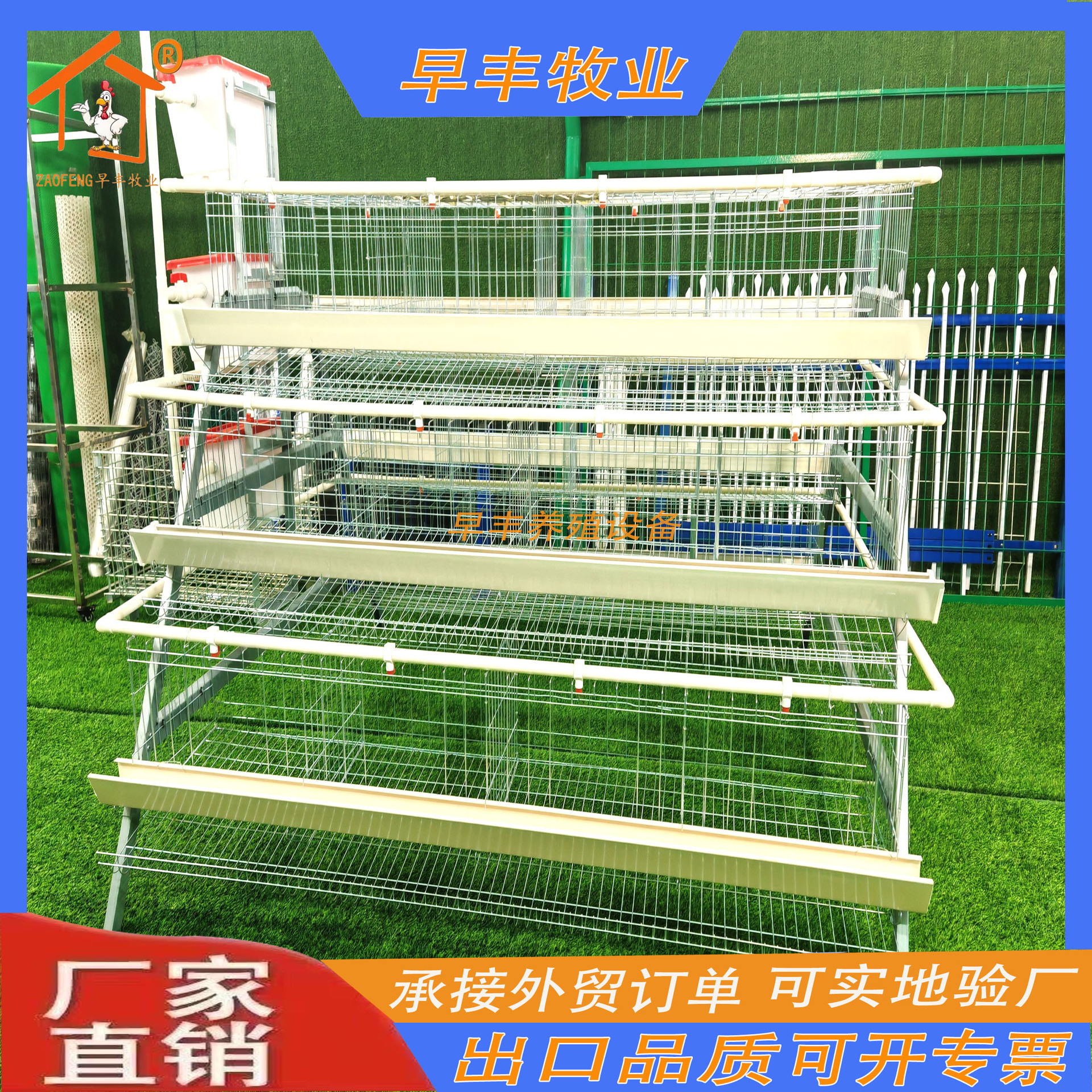 Jaula doméstica equipo de cría de gallinas ponedoras de tres capas escalón jaula de huevos galvanizado en frío en caliente agua potable automática limpieza automática de estiércol