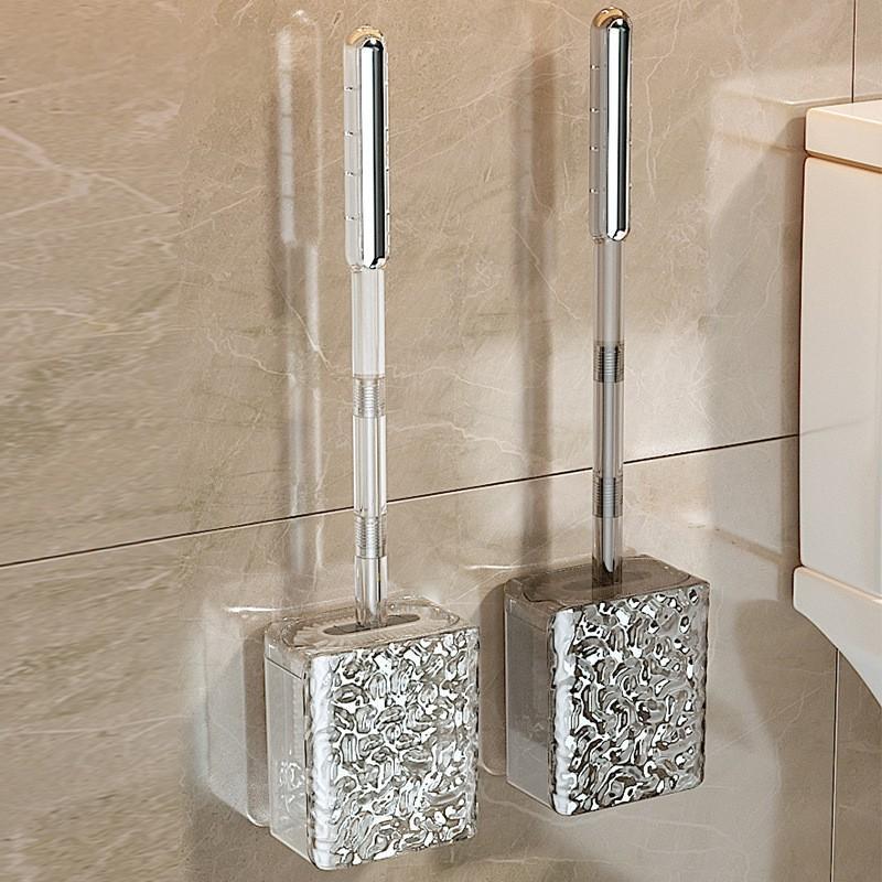 Light Luxury Household No Dead Angle 2023 New Bathroom Wall-Mounted Cleaning Silicone Long Handle Toilet Brush_maomaolike.com