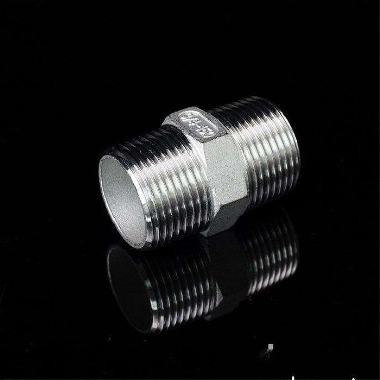 304不锈钢外丝直接316六角外丝对丝内接双外丝直接头4分1/2DN15