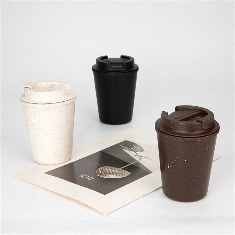Recycled Wheat Straw Water Cup, Coffee Grounds Plant Fiber Coffee Cup, Sealed Leak-Proof Plastic Water Cup, Gift Cup Recycled Wheat Straw Water Cup, Coffee Grounds Plant Fiber Coffee Cup, Sealed Leak-Proof Plastic Water Cup, Gift Cup