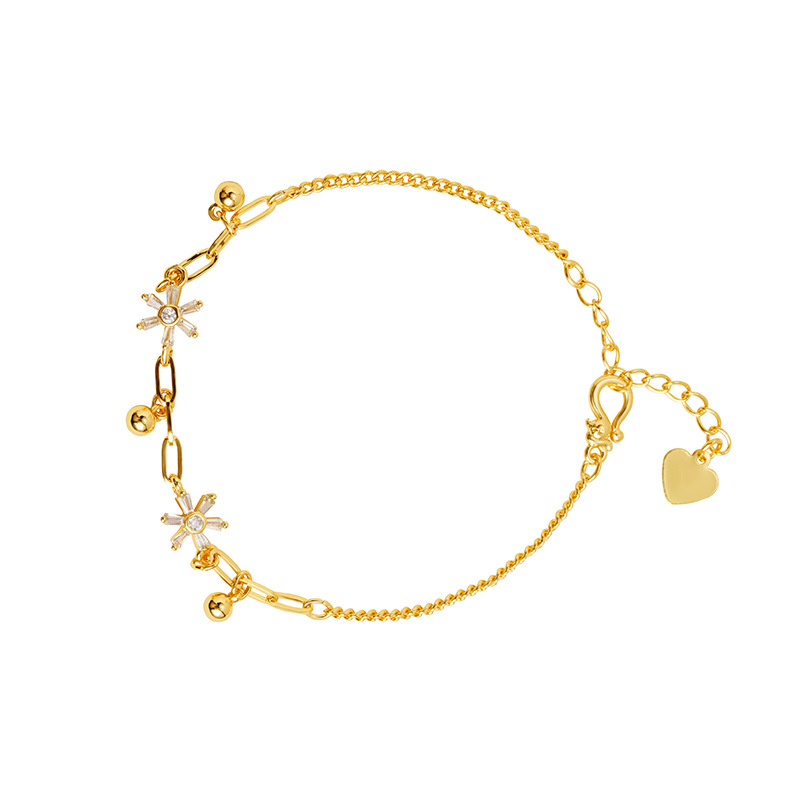 Brazalete de oro de arena vietnamita lujoso ligero, copo de nieve, bordilla, joyas de mano, moda femenina, joyas de alta calidad que no se desvanecen.