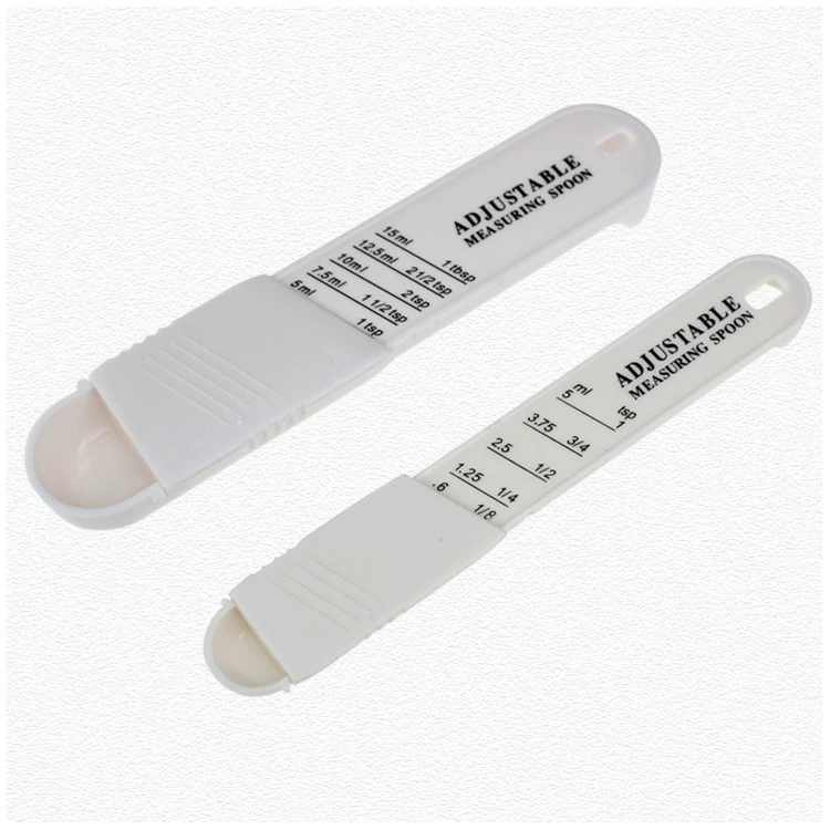 Factory customized adjustable measuring spoon cake baking measuring spoon kitchen seasoning plastic measuring spoon