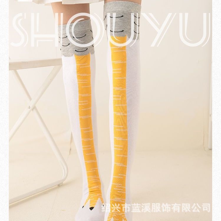 Pollo garra calcetines Internet celebridad TikTok mismo estilo divertido pollo pies garra calcetines intrigante adelgazamiento sobre la rodilla fitness ins moda calcetines largos