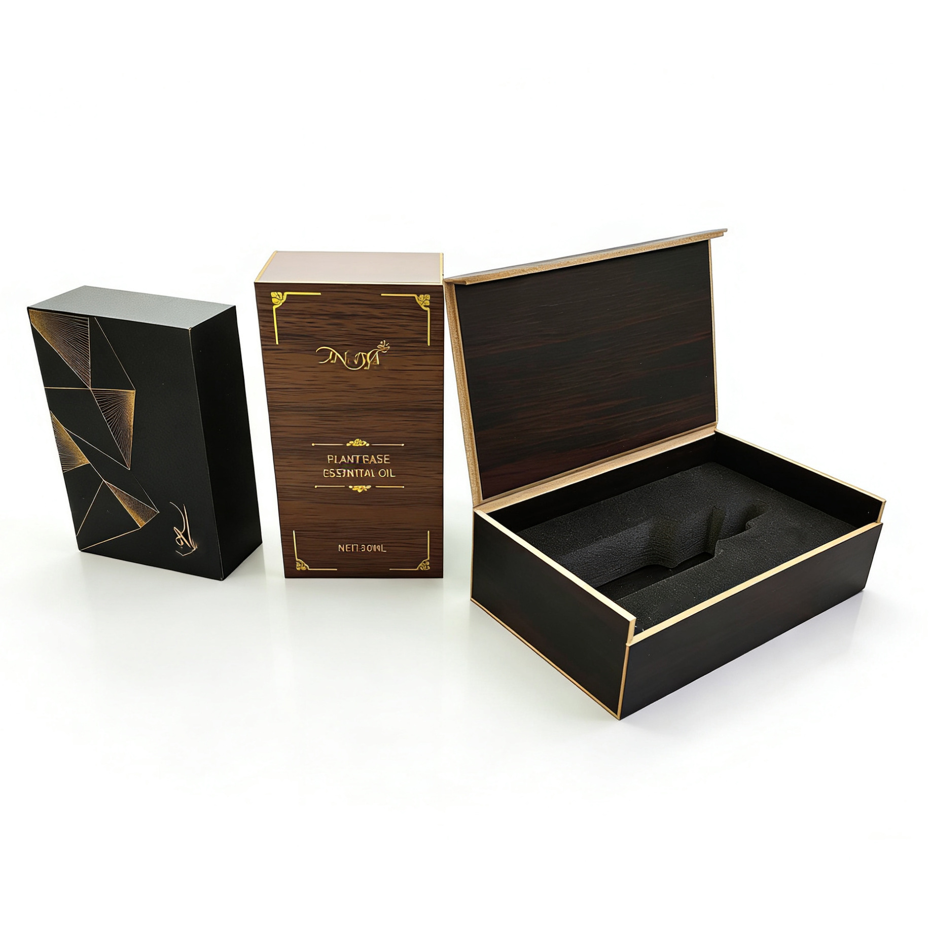 植萃精油专用贴皮木盒 护发/护肤精油礼盒 带EVA内托 高端礼品包