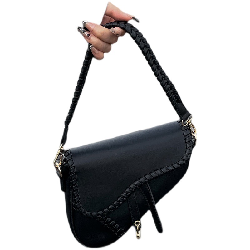 Capsule Milk Cover JNNG Niche Design Advanced New Black Underarm Saddle Bag Girl's Portable Crossbody Bag