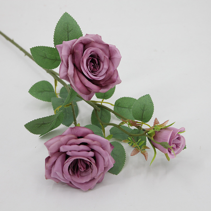 Rosa artificial sola sensación de múltiples cabezas rosa boda flor artificial sala de estar decoración tiro flor artificial flor de seda al por mayor