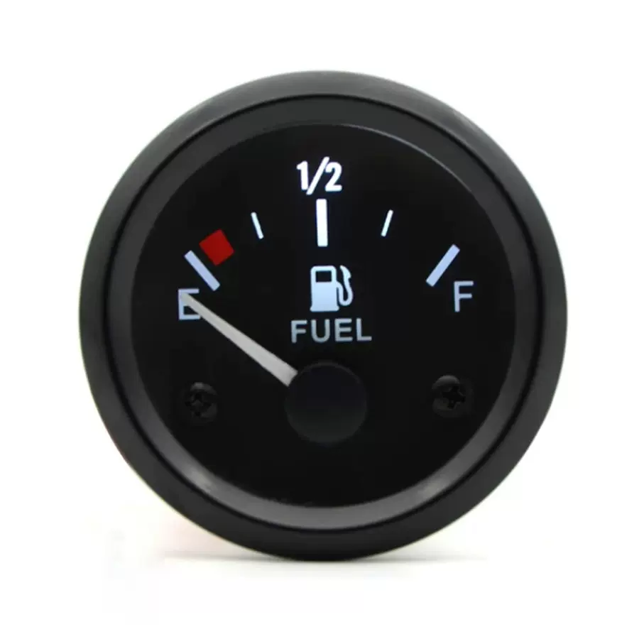 批发汽车改装仪表燃油表2寸52MM白针12V绿壳白壳皆可