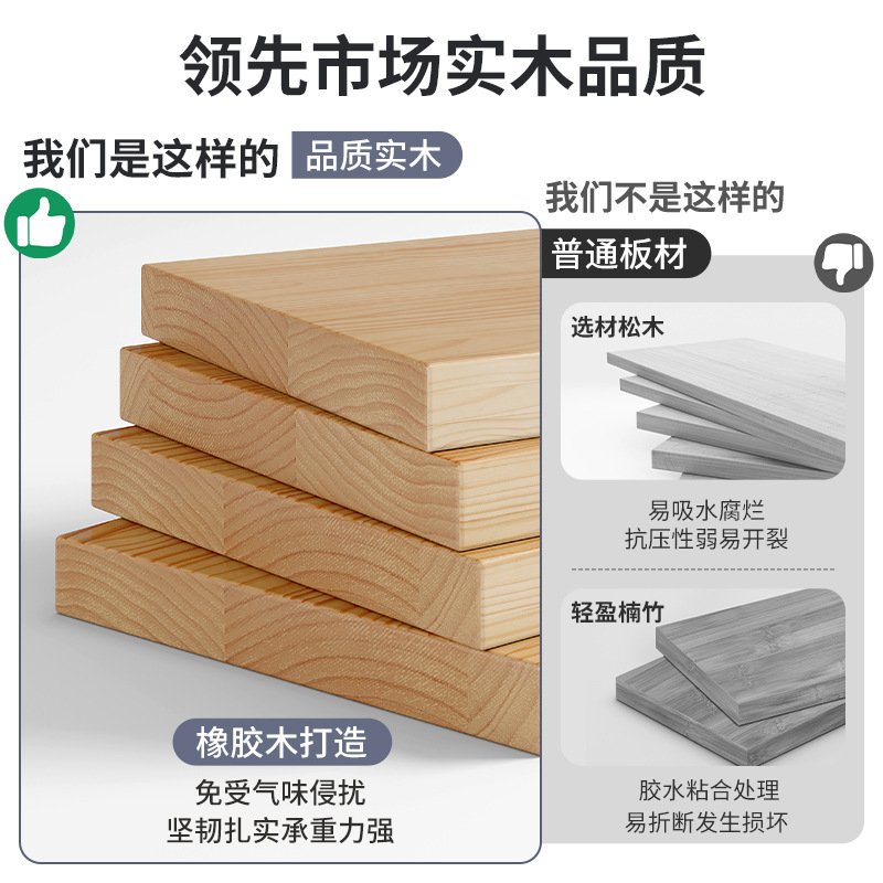 Pantalla de madera maciza color nogal, estante de aumento, estante de escritorio para computadora de escritorio, soporte de altura de almacenamiento para escritorio de oficina