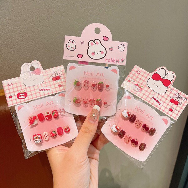 Children's cartoon removable nail stickers handmade for nails