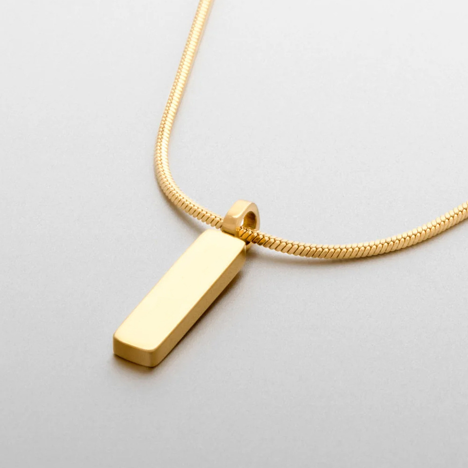 Holiday, Daily Occasion 18K Gold Plated White Gold Plated 316 Stainless Steel  Geometric Hip-Hop Simple Style Snake Chain Pendant Necklace For Unisex