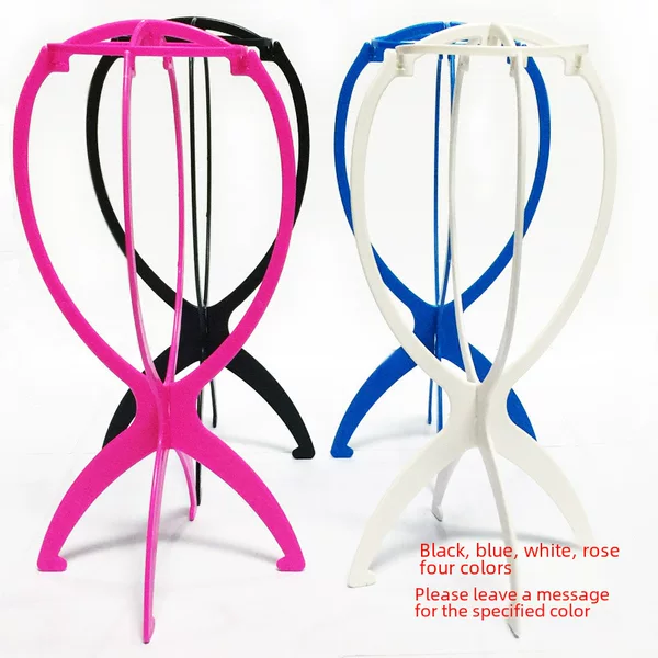 Cross-Border Hot-Selling Wig Stand, Hair Support Rack, Special Plastic Folding Wig Tool Accessory Stand