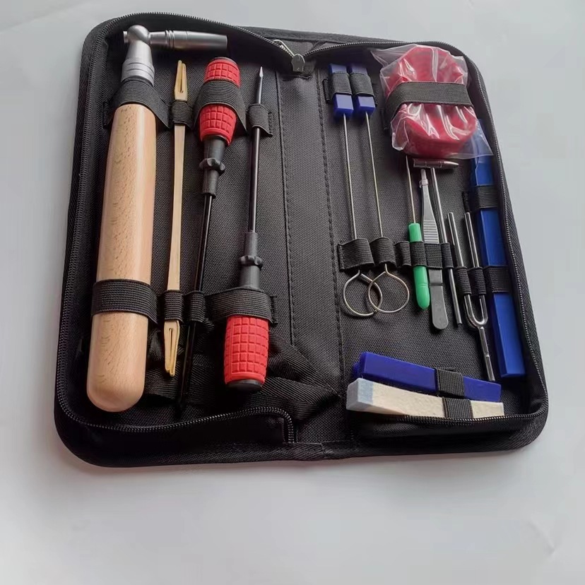 Ventas de fábrica herramientas de afinación de piano de 16 piezas accesorios de instrumentos musicales traje de llave de afinación