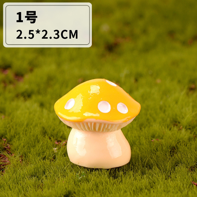仿真蘑菇丛 微景观卡通创意蘑菇礼品摆件 DIY迷你配件 树脂工艺品|undefined